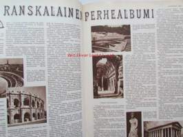 Kotiliesi 1953 nr 17  syyskuu -mm. Koulutytön syksyinen pukunäytös, 100 punaista tomaatti, Uudessa koulussa yksin ja vieraana, Vanhoja taloja suuria huoneita,