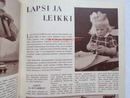 Kotiliesi 1963 nr 1  tammikuu. -mm. Lapsi ja leikki, Kotisisarten kasvattaja Aira Mäki, Tampereen talouskoulu pyynikillä, Tohtori Tyyni Tuolio lannistumaton,