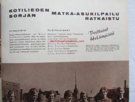 Kotiliesi 1963 nr 12 -mm. Ulkomaalainen vieras, Sauna Sipoossa, Kekseliään emännän koti, Kesäperinne, Jalkinesäilytys, Tarkastele kuvista tarkemmin sisältöä.