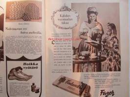 Kotiliesi 1952 nr 22 -mm. Irja Palonen Ompele jerseypuku, Nukkekoti, Tuulikannel, Arkkitehti Hanna-Liisa Kalliala 20-luku on vaihtunut 50-luvuksi, Pariloitu pihvi,