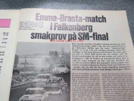 Bil Sport 1973 nr 8 sis. mm. artikkelit / kuva / mainokset; Ingvar Carlsson - svensk bilsports allroundmästare,Emma-Brasta-match i Falkenberg smakprov..., Grattis