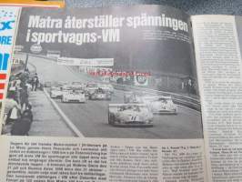 Bil Sport 1973 nr 8 sis. mm. artikkelit / kuva / mainokset; Ingvar Carlsson - svensk bilsports allroundmästare,Emma-Brasta-match i Falkenberg smakprov..., Grattis