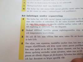 Alfa-Laval - Separering av oljor för marina ändamål -öljyjen separointi, laivoja koskevaa teknistä tietoa ym.