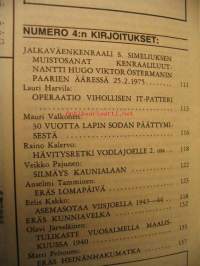 Kansa Taisteli 1975 nr 4, hävitysretki Vodlajoelle 2.osa, asemasotaa Viisjoella 1943-44. Olavi Järveläinen tulikaste Vuosalmella maaliskuussa 1940. Artikkeli 30