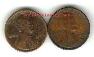 USA 1 cent 1916 ja 1917