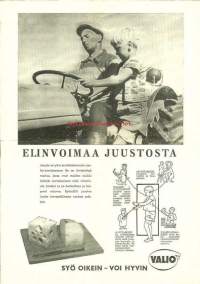 Elinvoimaa juustosta - mainos 1960-luvulta  A4-koko