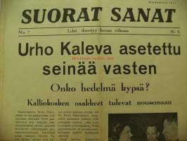 Suorat sanat : riippumaton isänmaallinen lehti 1955 nr 7 - Kekkonen seinää vasten, Ylistaron sähkölaitoksen räjähdys, sotainvalidit