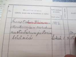 Vankikuljettajapiiri: Kittilä - Luettelo kuljetetuista wangeista ja heille annetusta muonasta vuonna 1903 - Wanki Frans Oskar Heinonen, Merikarvian seurakunnasta