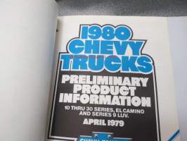 Chevrolet 1980 Dealer order guide and quick-spec; sis. värimallit, kangas- ja verhoilumallit, erilaisia varusteita jne, tarkoitettu automyyjän käyttöön