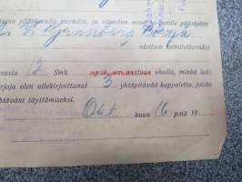 Oy Monopol / fartyget &quot;Borgå&quot;, 16.10.191? -konossomentti / laivarahtikirja