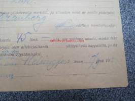 I. Sokoloff / fartyget &quot;Borgå&quot;, 25.9.192? -konossomentti / laivarahtikirja