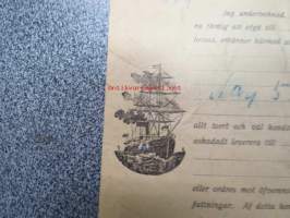 I. Sokoloff / fartyget &quot;Borgå&quot;, 18.9.1923 -konossomentti / laivarahtikirja
