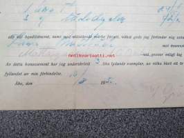 Aura Bryggeri Ab / fartyget &quot;Fenno&quot;, 10.8.1950 -konossomentti / laivarahtikirja