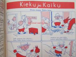 Kotiliesi 1955 nr 3 -mm. Aino Hausmann Miksi muutut hopealusikka?, Sianmurekekääryleet, Nuoren parin koti 20:llä Snelmannilla, Katso kuvista tarkempi sisältö