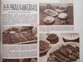 Kotiliesi 1955 nr 3 -mm. Aino Hausmann Miksi muutut hopealusikka?, Sianmurekekääryleet, Nuoren parin koti 20:llä Snelmannilla, Katso kuvista tarkempi sisältö