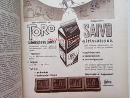 Kotiliesi 1955 nr 5 -helmikuu mm. Keurunselän rannat kutsuvat jälleen, Hilda Kontturi tyyliä kotikutoiseen, Dagmar karpio, Kääretorttu, , Katso kuvista tarkempi