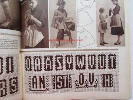 Kotiliesi 1955 nr 5 -helmikuu mm. Keurunselän rannat kutsuvat jälleen, Hilda Kontturi tyyliä kotikutoiseen, Dagmar karpio, Kääretorttu, , Katso kuvista tarkempi