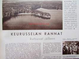 Kotiliesi 1955 nr 5 -helmikuu mm. Keurunselän rannat kutsuvat jälleen, Hilda Kontturi tyyliä kotikutoiseen, Dagmar karpio, Kääretorttu, , Katso kuvista tarkempi