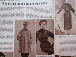 Kotiliesi 1955 nr 5 -helmikuu mm. Keurunselän rannat kutsuvat jälleen, Hilda Kontturi tyyliä kotikutoiseen, Dagmar karpio, Kääretorttu, , Katso kuvista tarkempi