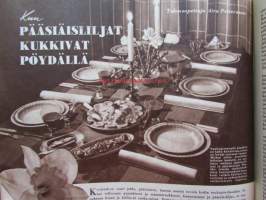 Kotiliesi 1955 nr 6 -mm. Lyydi Annikki Kokko Sisun ja taidon mestarikirja, Tupajumi talossa, Pinaattimuhennos, Appelsiinimarmeladi, Vasikan käärepaisti,
