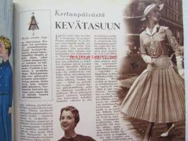 Kotiliesi 1955 nr 6 -mm. Lyydi Annikki Kokko Sisun ja taidon mestarikirja, Tupajumi talossa, Pinaattimuhennos, Appelsiinimarmeladi, Vasikan käärepaisti,