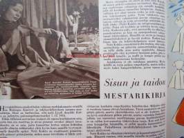 Kotiliesi 1955 nr 6 -mm. Lyydi Annikki Kokko Sisun ja taidon mestarikirja, Tupajumi talossa, Pinaattimuhennos, Appelsiinimarmeladi, Vasikan käärepaisti,