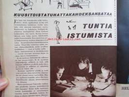 Kotiliesi 1962 nr 9 -mm. Uusia pihapuita Pilarihaapa, Mantsuurian jalopähkinä, Hevoskastanja, Maakellari rakennuspiirrustus, Eläketurva, Pähkinäkakku,