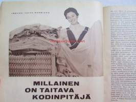 Kotiliesi 1962 nr 9 -mm. Uusia pihapuita Pilarihaapa, Mantsuurian jalopähkinä, Hevoskastanja, Maakellari rakennuspiirrustus, Eläketurva, Pähkinäkakku,