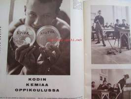 Kotiliesi 1962 nr 9 -mm. Uusia pihapuita Pilarihaapa, Mantsuurian jalopähkinä, Hevoskastanja, Maakellari rakennuspiirrustus, Eläketurva, Pähkinäkakku,