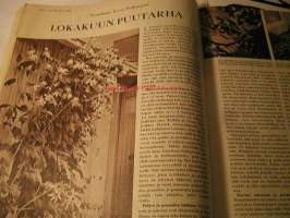 Kotiliesi 1958 nr 19 -mm. Kankaanpainantaa lehtien ja oksien avulla, Talousopettaja Lammasta kasvisten kumppanian, Tee itse lapsillesi lasten kammarin puuesineet,