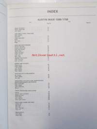 British Leyland Austin Maxi 1500 / 1750 Parts List abridged edition 1  AKD 5336 Edition 1 - varaosaluettelo, Katso kuvista tarkempi sisältö