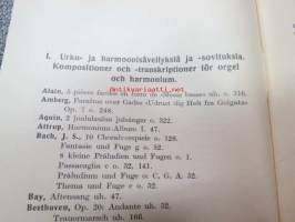 Nuottikirjaston luettelo - Yhdistys &quot;Kirjoja sokeille&quot; / Föreningen &quot;Böcker åt de blinda&quot; Katalog över notbiblioteket 1940