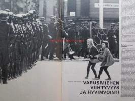 Kotiliesi 1969 nr 18 -mm. Talo huomispäivää varten, Silakan oikea perkaus, Euran ja Iisalmen naiset kilpasille, Varusmiehen viihtyvyys ja hyvinvointi,