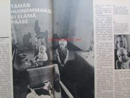 Kotiliesi 1970 nr 20 -mm. Chymoksen tehdas Lappeenranta, Mollamaija, Lääkäri Laukaasta Rikke Sotamaa, Kuvia kuninkaallisen PR-miehen työstä, Saunamaja,