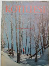 Kotiliesi 1964 nr 1 -mm. Lapsi liikenteessä, Tilkkutäkin valmistus ohjeet, Lena Larsson ja lasten maailma -artikkeli sis. puisen jakkaran teko-ohjeet.