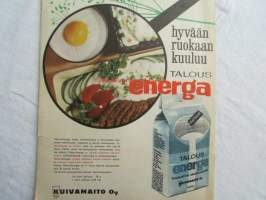 Kotiliesi 1964 nr 1 -mm. Lapsi liikenteessä, Tilkkutäkin valmistus ohjeet, Lena Larsson ja lasten maailma -artikkeli sis. puisen jakkaran teko-ohjeet.