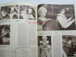Kotiliesi 1964 nr 1 -mm. Lapsi liikenteessä, Tilkkutäkin valmistus ohjeet, Lena Larsson ja lasten maailma -artikkeli sis. puisen jakkaran teko-ohjeet.