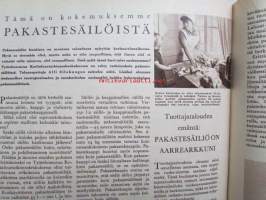 Kotiliesi 1964 nr 7 -mm. 3 Kesäkeinua rakennepiirustuksineen, Lattiapinnoitteet, Hauska ja halpa kesämökki, Onko kulttuuria Helsingin ulkopuolellla,