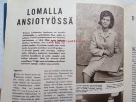 Kotiliesi 1964 nr 11 -mm. Kauniit kesäjalat ja -varpaat, Napit ja näpinlävet, Maatilan kylmäsäilytyshuone, Käytännön kaloritaulukko, Maalaistalon puutarha,