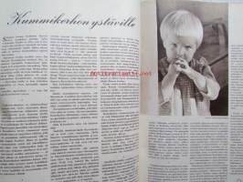Kotiliesi 1964 nr 11 -mm. Kauniit kesäjalat ja -varpaat, Napit ja näpinlävet, Maatilan kylmäsäilytyshuone, Käytännön kaloritaulukko, Maalaistalon puutarha,