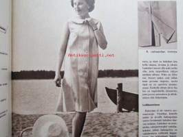 Kotiliesi 1964 nr 12 -mm. Hienoja löytöjä pienpuutarhoista, Rantalaukkuja, Runollinen ja rauhoittava soutuvene, Suggestiolla ja yhteistyöllä selviämme