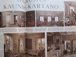 Kotiliesi 1956 nr 19 -mm. 4 Tahranpoistoainetta, Omenaohukasohje, Maisteri Talvikki ja Vakvatti sisarusten kaunis kartano, iloisia värejä keittiöön, Olin