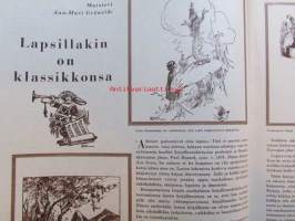 Kotiliesi 1956 nr 19 -mm. 4 Tahranpoistoainetta, Omenaohukasohje, Maisteri Talvikki ja Vakvatti sisarusten kaunis kartano, iloisia värejä keittiöön, Olin