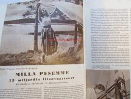 Kotiliesi 1956 nr 11 -mm. Retkellä ruoka maistuu, Lilli Fougstedt Päivä paistaa meillekin, Kesä avaa aitan oven, Doris Bengtsröm, Tarkastaja Sigrid Larson,