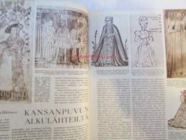 Kotiliesi 1956 nr 6 maaliskuu -mm. Iloisia tupsulakkeja, Hiekkauunin leipää Islannissa, Puujalkamökki, Tohtori Riitta Pylkkänen Kansanpuvun alkulähteiltä,