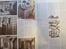 Kotiliesi 1956 nr 6 maaliskuu -mm. Iloisia tupsulakkeja, Hiekkauunin leipää Islannissa, Puujalkamökki, Tohtori Riitta Pylkkänen Kansanpuvun alkulähteiltä,