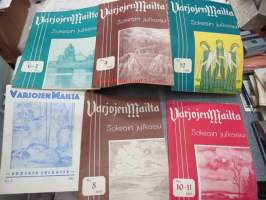 Varjojen mailta - Sokeain julkaisu 1952 nrot 5-12, yhteensä 6 lehteä, sokeain elämää, koulutusta, ajanvietettä ym.