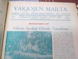 Varjojen mailta - Sokeain julkaisu 1952 nrot 5-12, yhteensä 6 lehteä, sokeain elämää, koulutusta, ajanvietettä ym.