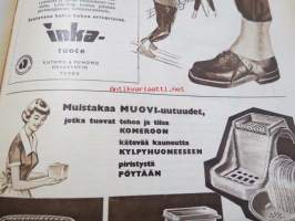 Suomen Kuvalehti 1957 nr 8, Matti Kurjensaari kirje Pariisista Mika Waltarille, presidentti Kekkonen - Tapani Löfvingin hiihto  (40 km)