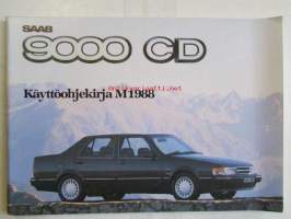 Saab 9000 CD käyttöohjekirja M 1988